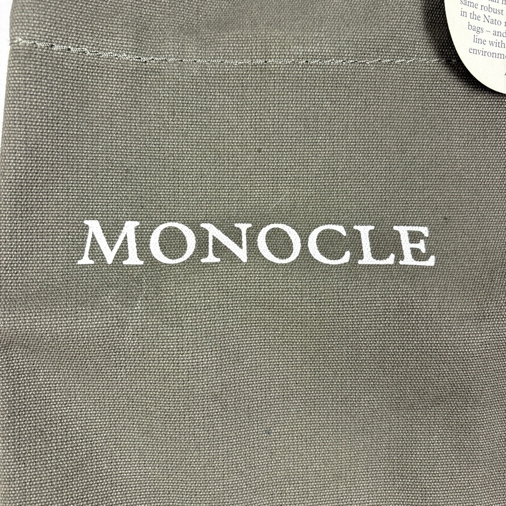 NWT Monocle Voyage Canvas Tote Bag Olive Green Shoulder Strap Handle Snap Close - Picture 7 of 15